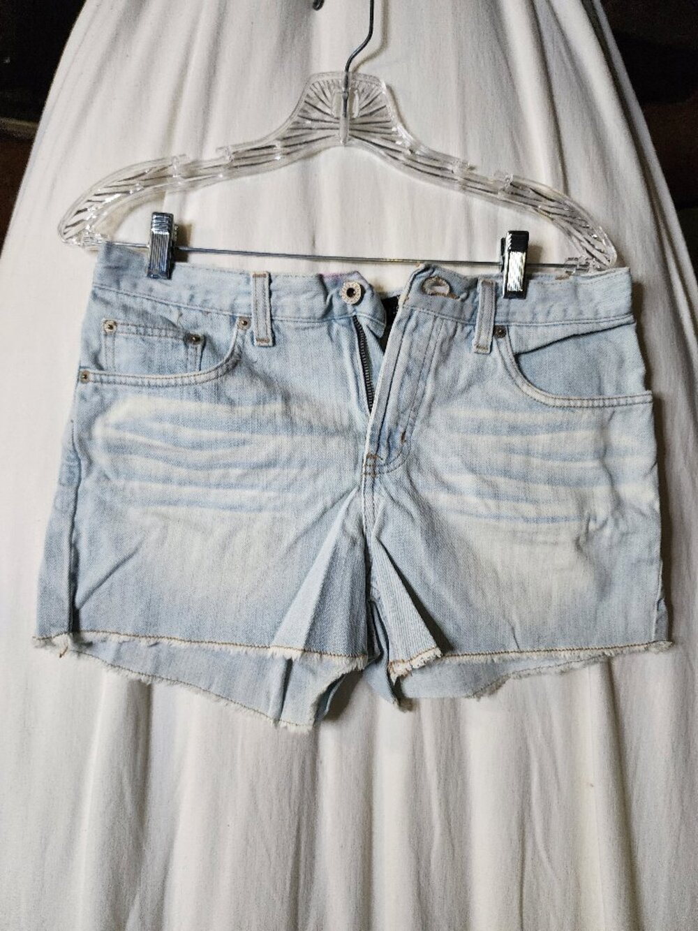 Express Jeans Light Blue Cutoff Shorts